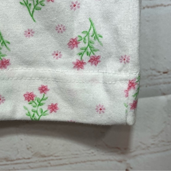 Vintage Ashleigh Morgan Shirt Womens Large White Floral Collared Shoulder Pads - Picture 8 of 12